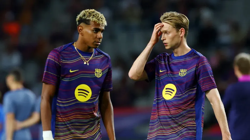 Lamin Jamal i Frenki de Jong (©Reuters)