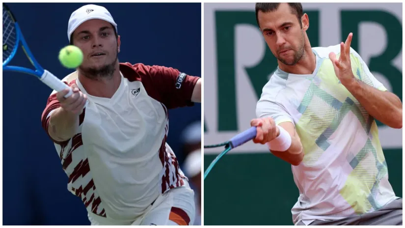 Miomir Kecmanović i Laslo Đere (©AFP)