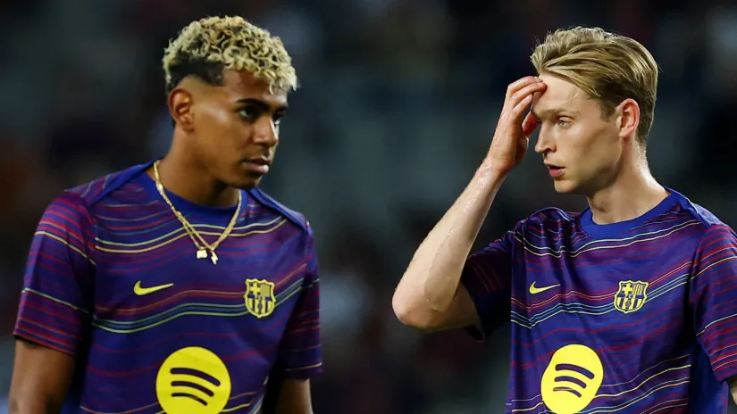 Lamin Jamal i Frenki de Jong (©Reuters)