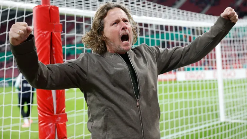 ©Reuters (slavlje Boa Henriksena, trenera Majnca)