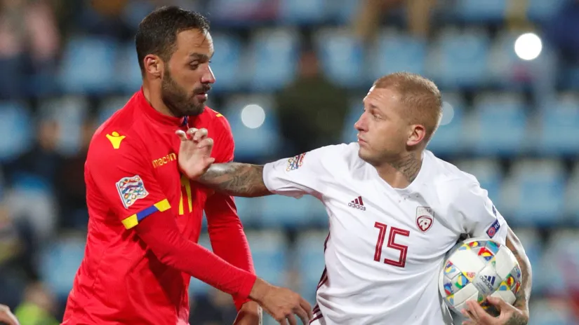 Serhi Moreno (levo) u dresu reprezentacije Andore (©Reuters)