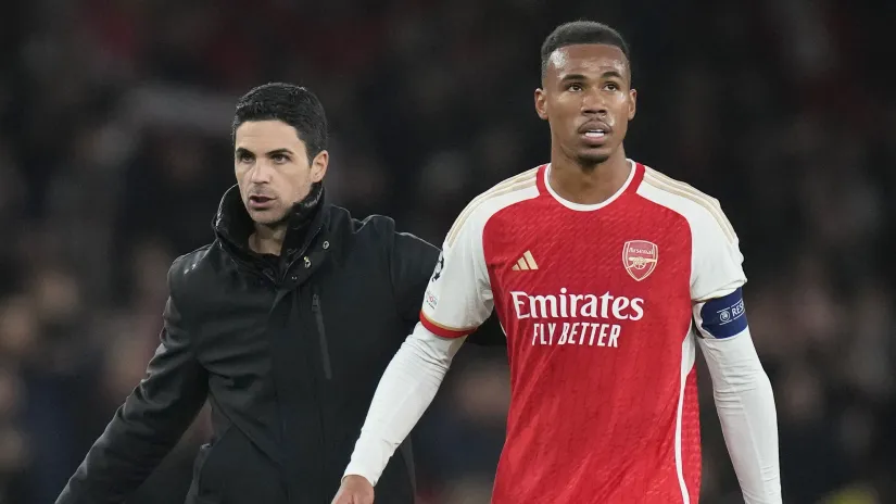 Mikel Arteta i Gabrijel Magaljaes (©Guliver/AP Photo/Kirsty Wigglesworth)