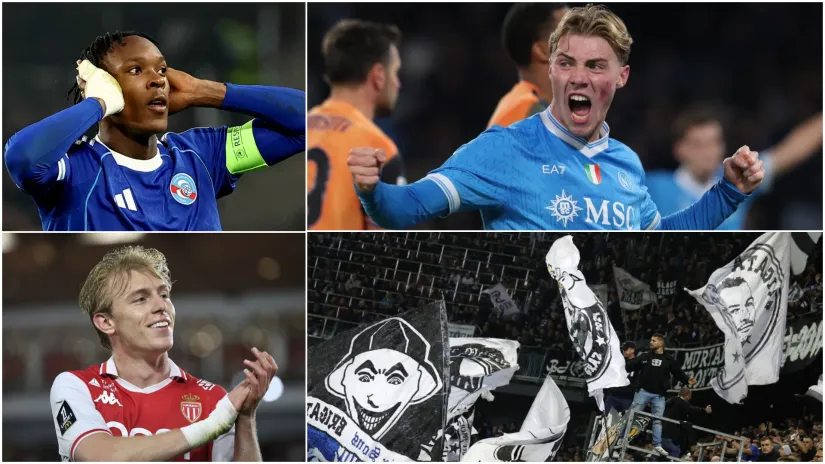 ©AFP (Emanuel Emega, Rasmus Hejlund, Mika Bjeret i navijači Šturma)