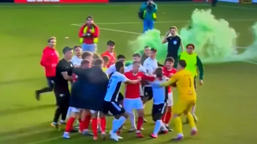 Tuča tokom prošlog meča (©Twitter)