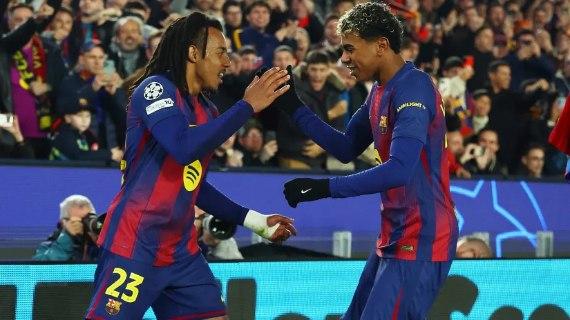 Žil Kunde i Lamin Jamal (©Reuters)