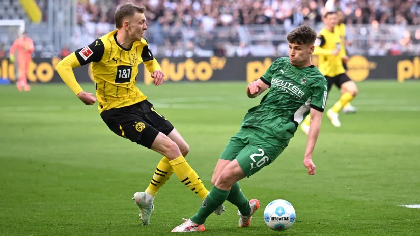 Maksimilijan Bajer (Dortmund) i Lukas Ulrih (Menhengladbah)