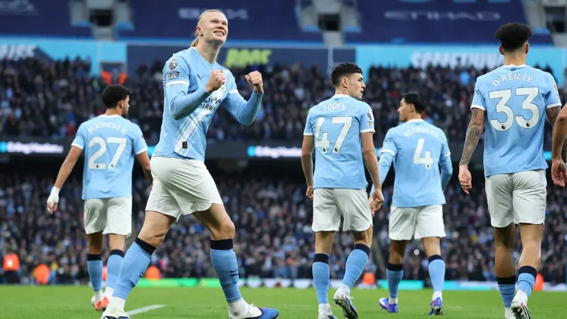 Haland slavi 103. gol u Premijer ligi (©Reuters)