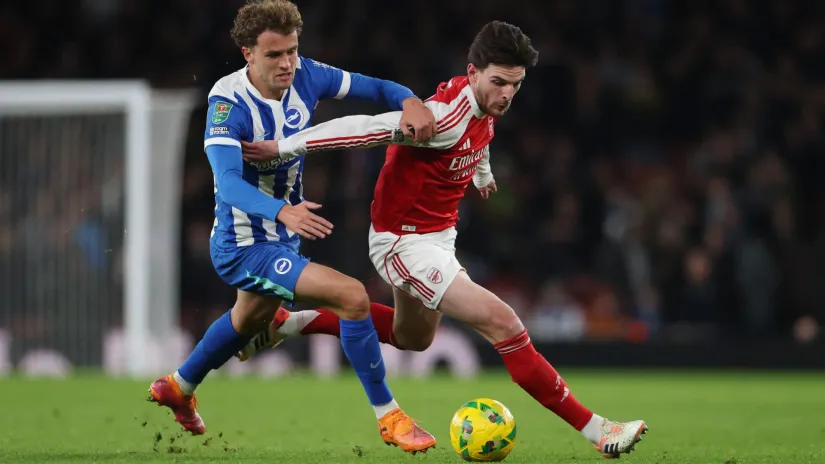 Mats Vifer (Brajton) i Deklan Rajs (Arsenal)