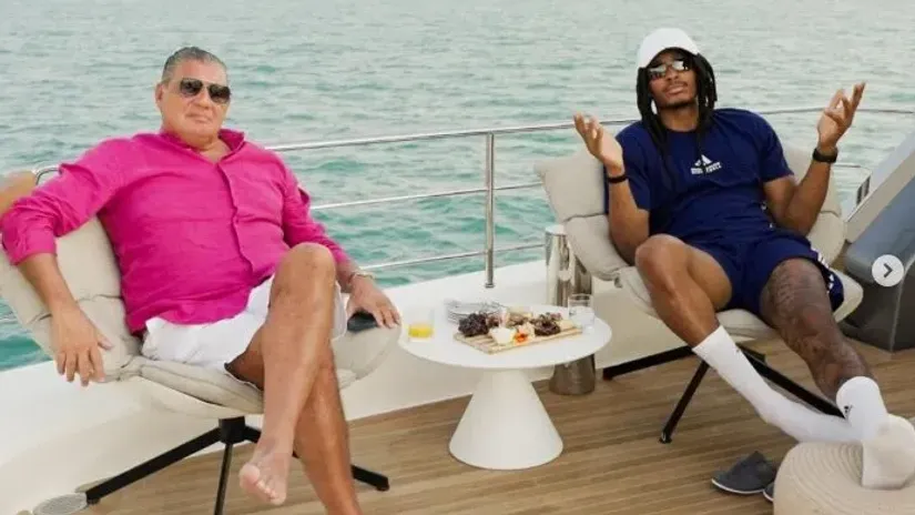 Miško Ražnatović i Čima Moneke (©Via Instagram/misko4raznatovic)