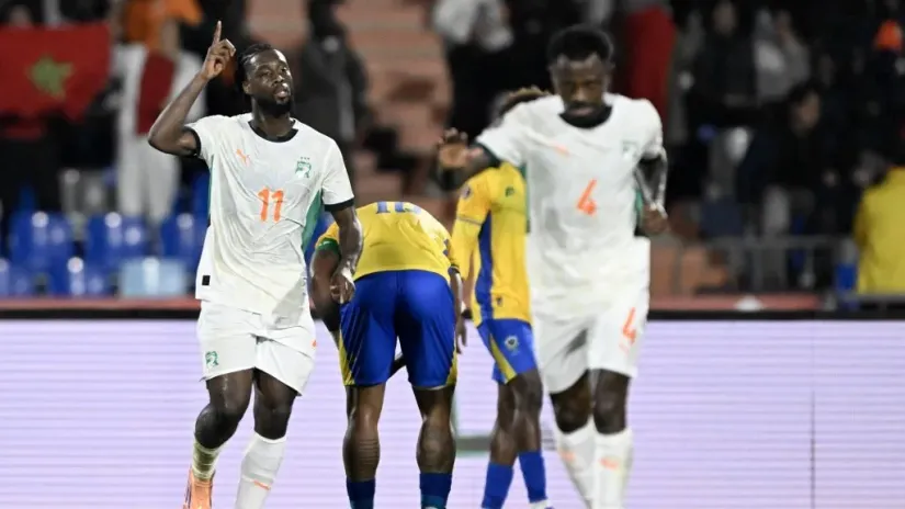 Žan Filip Kraso posle gola protiv Gabona (©AFP)