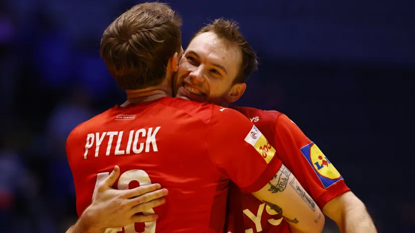 Simon Pitlik i Matijas Gidsel (©Reuters)