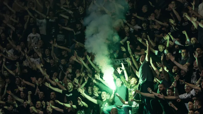 Navijači Partizana na meču protiv Olimpijakosa (©Star Sport)