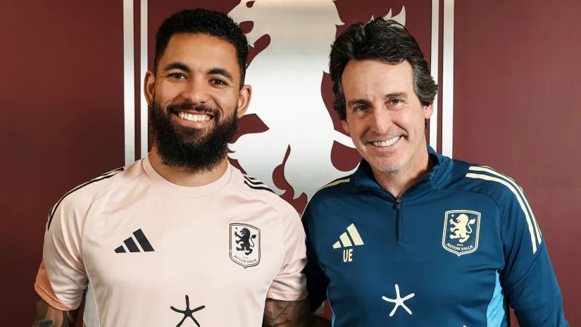 Daglas Luiz i Unaj Emeri (©Aston Vila)