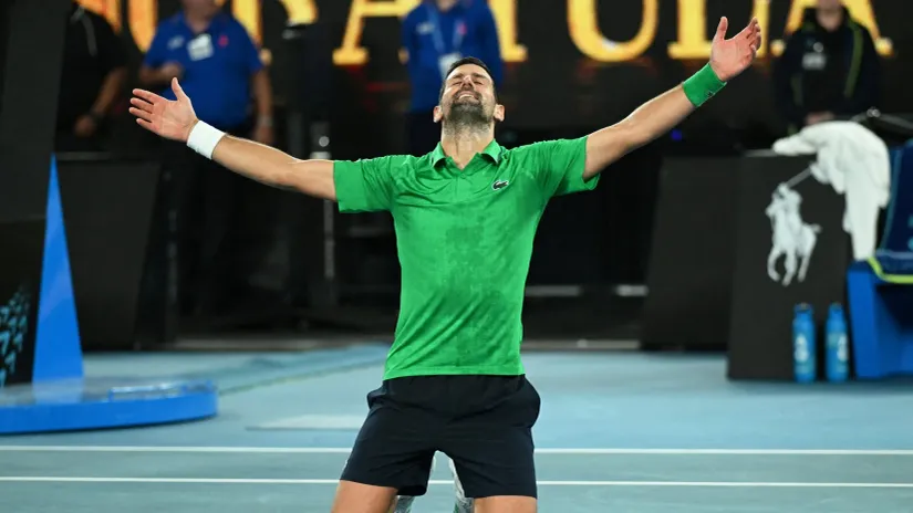 Novak Đoković posle pobede (©Reuters)