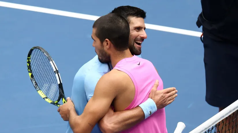 Novak Đoković i Karlos Alkaras (©Reuters)