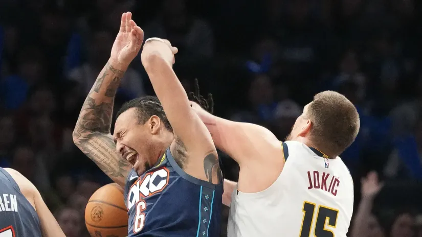 Džejlin Vilijams i Nikola Jokić (Guliver/AP Photo/Kyle Phillips)