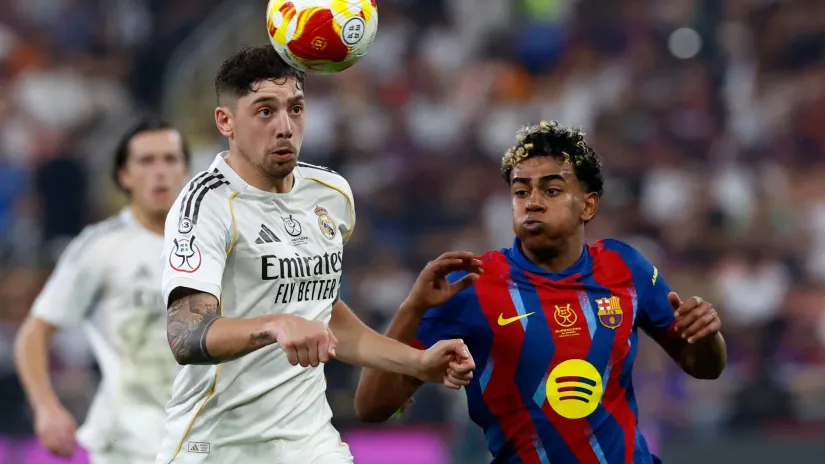 Federiko Valverde i Lamin Jamal (©Reuters)