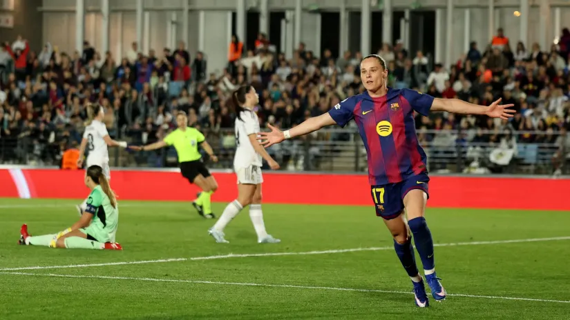 Eva Pajor (Barselona Ž) proslavlja gol u Klasiku