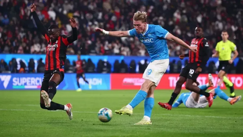 Detalj sa utakmice Superkupa između Napolija i Milana(©Reuters)