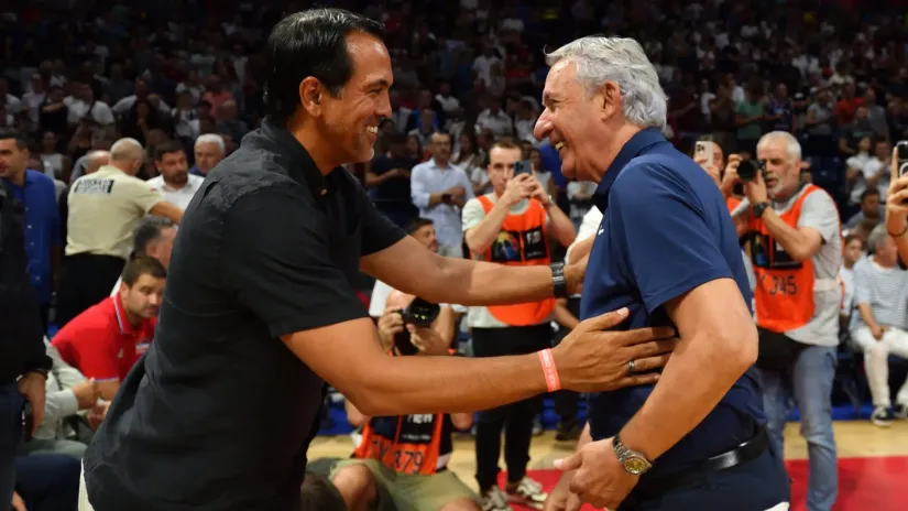 Erik Spolstra i Svetislav Pešić (©MN Press)