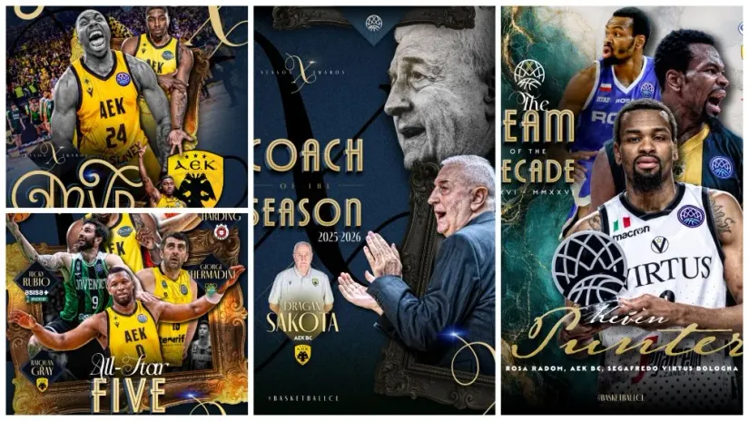 Ovogodišnji i decenijski laureati Lige šampiona (©FIBA Basketball)