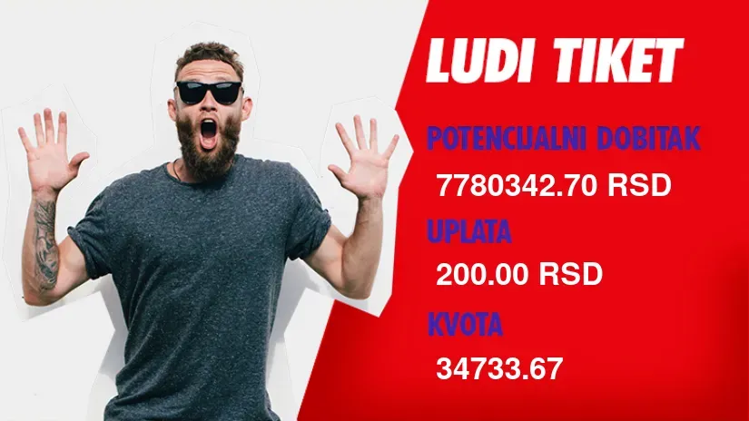LUDI TIKET (-), ponedeljak, 7.780.342 dinara: Mister X