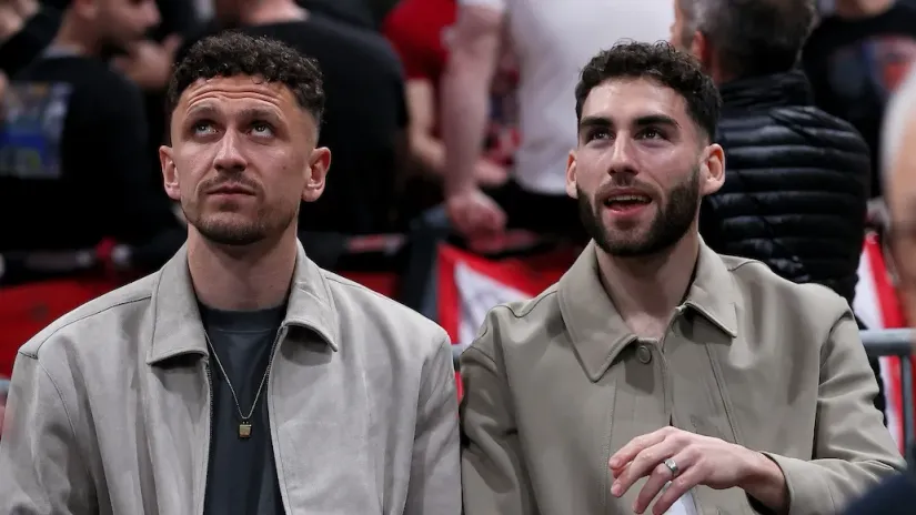 Miloš Veljković i Nair Tiknizjan u Beogradskoj areni (©Starsport)