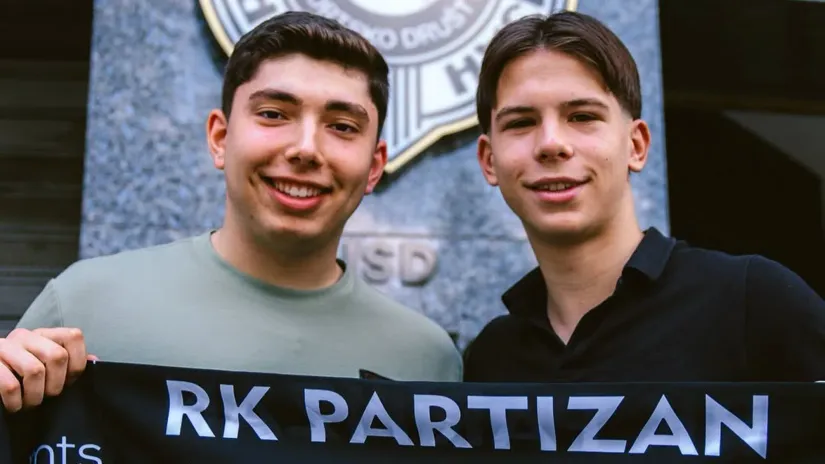 Vanja Radivojević i Vukašin Babić (©RK Partizan/Maja Nastić)