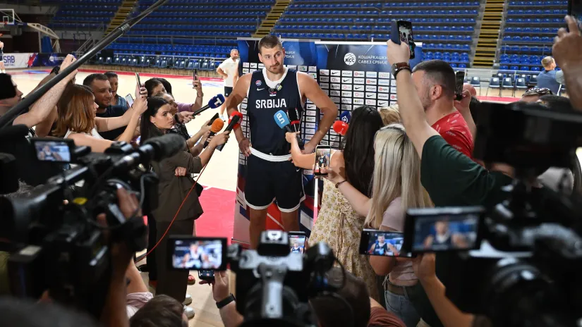 Nikola Jokić pred novinarima (©MN press)