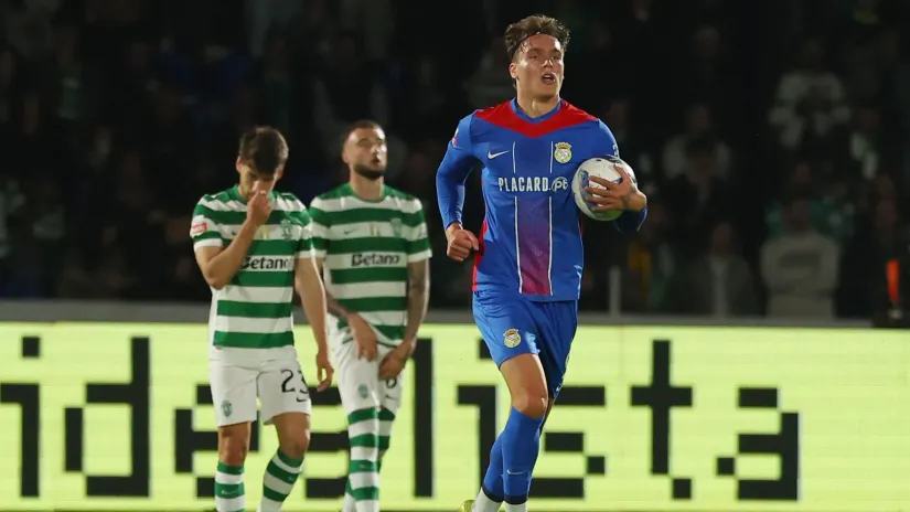 Marko Milovanović posle gola protiv Sportinga (©Reuters)