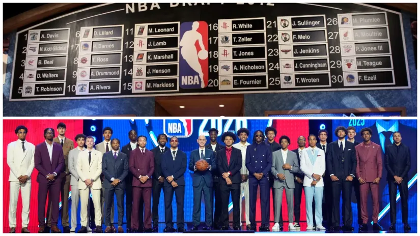 NBA draft tabla iz 2012. i generacija iz 2026. godine (©AFP, ©Guliver Images/AP Photo/Yuki Iwamura)