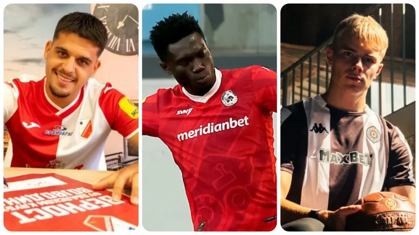 Dejan Zukić, Sankara Karamoko, Erik Kojzek (©FK Vojvodina, ©Starsport, ©FK Partizan)