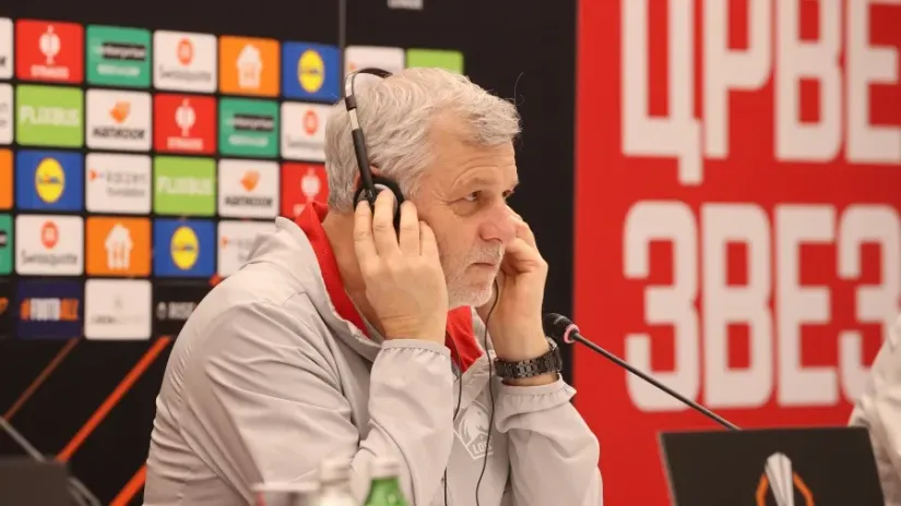 ©MN Press (Bruno Ženesio na konferenciji za medije na stadionu Crvene zvezde)