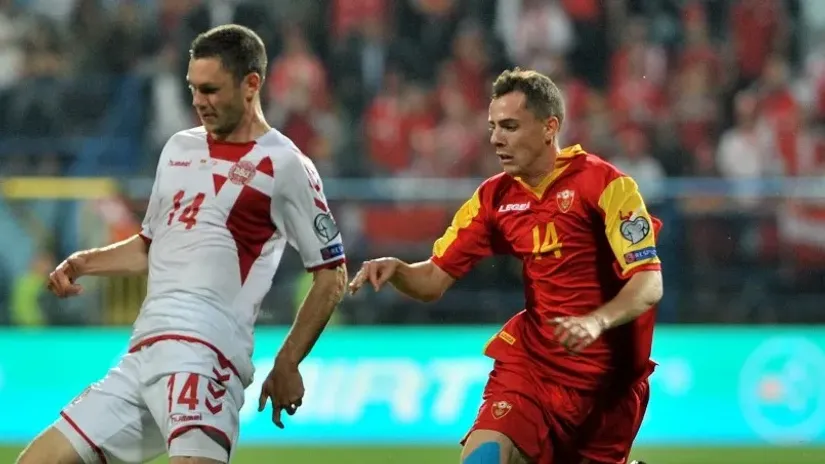 Luka Đorđević u dresu reprezentacije Crne Gore (©AFP)