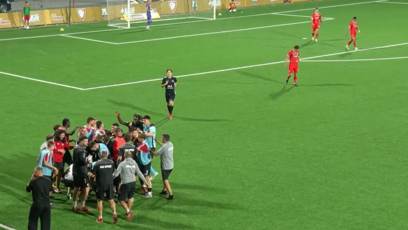 OFK Vršac slavi treći gol (©YouTube)