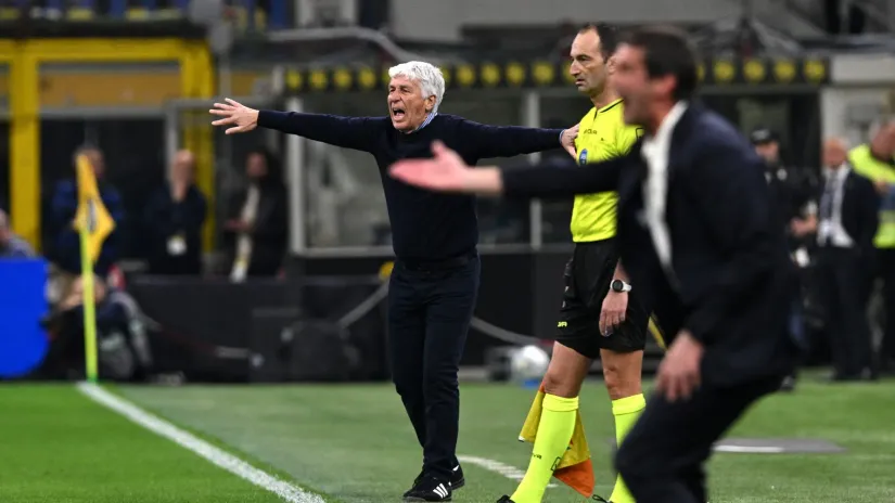 Gasperini i Kivu tokom prethodnog okršaja Rome i Intera (©Reuters)