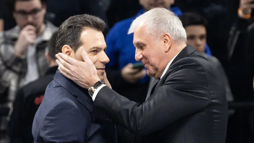 Dimitris Itudis i Željko Obradović (©Star Sport)