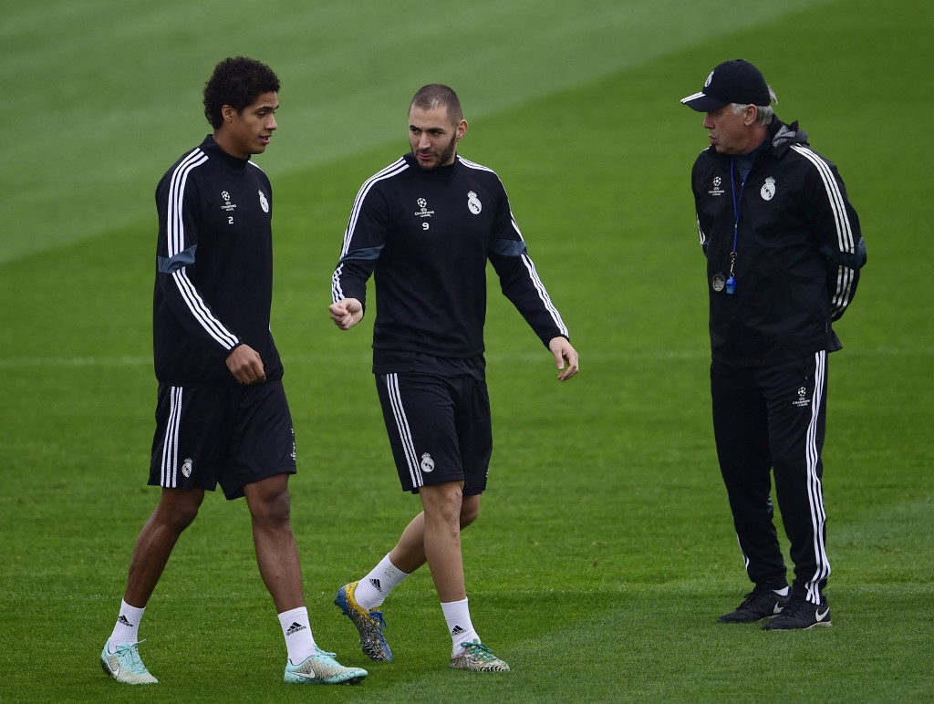 Varan, Benzema i Ančeloti (© AFP)