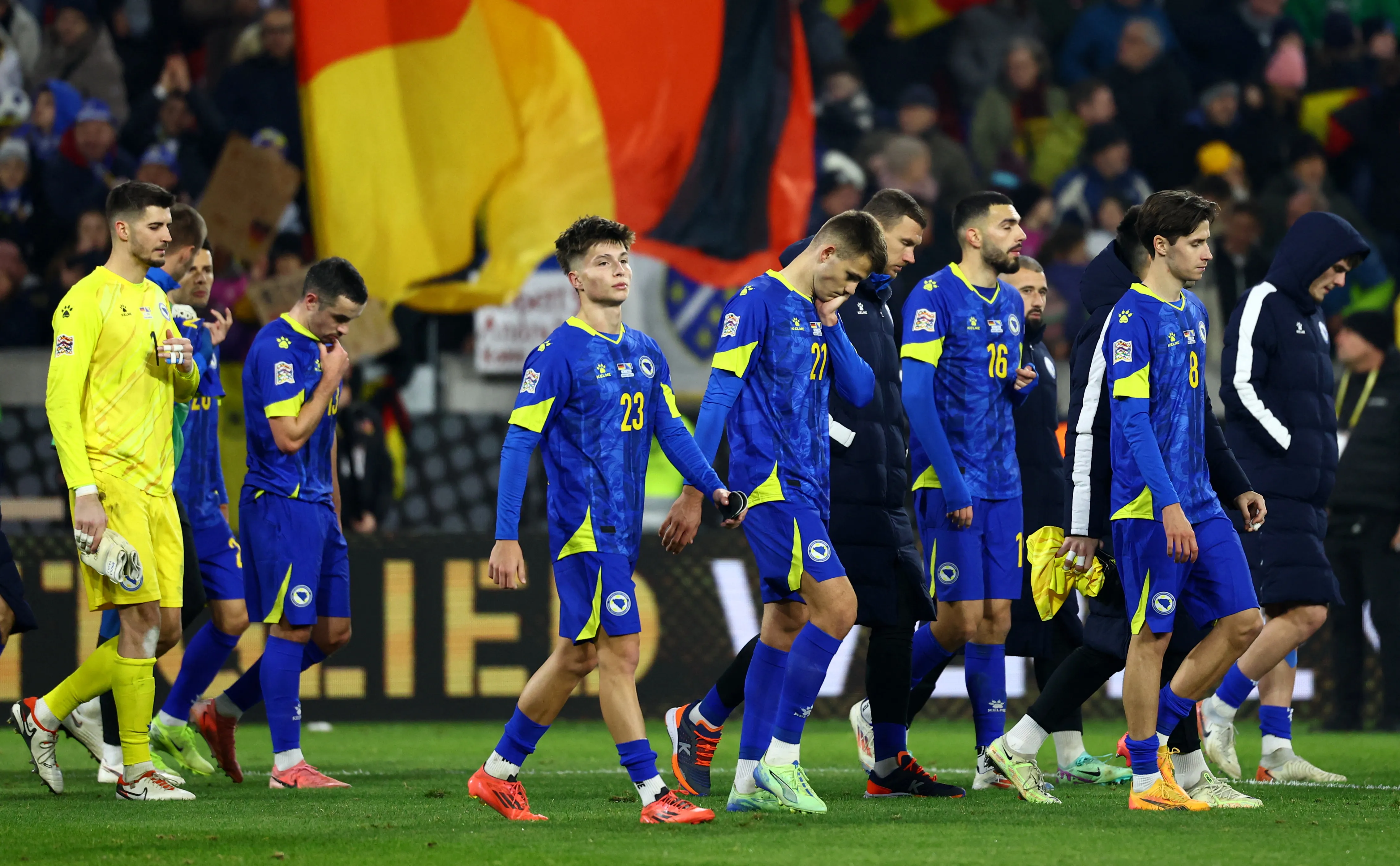 Reprezentativci BiH posle 'sedmice' od Nemačke (©Reuters)