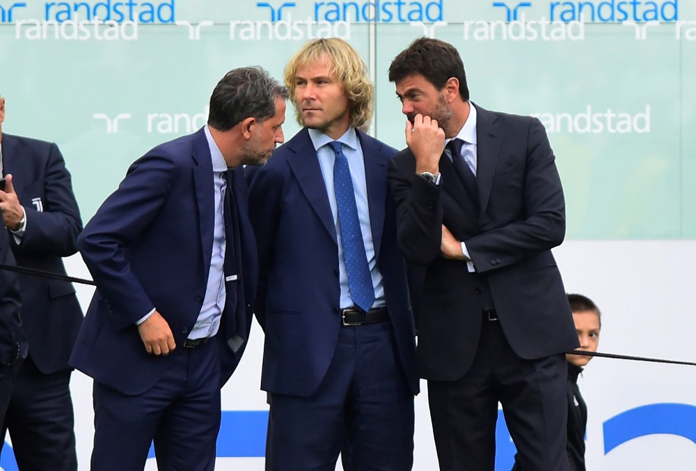 Fabio Paratiči, Pavel Nedved i Andrea Anjeli (©Reuters)