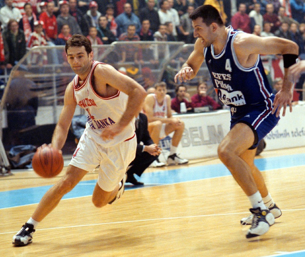 Milenko Topić i Predrag Drobnjak - Crvena zvezda vs Efes 1998. (Foto: MN Press)