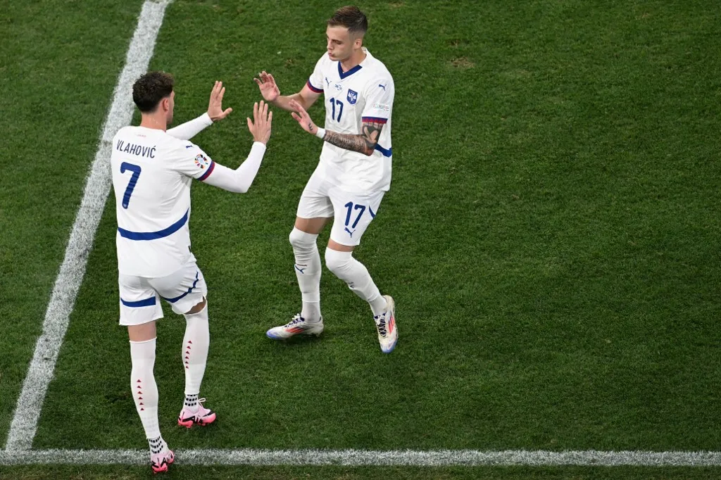Dušan Vlahović i Ivan Ilić (©AFP)