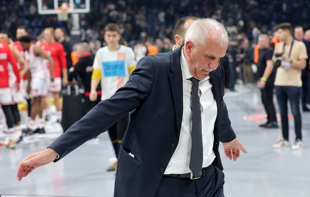 Željko Obradović posle poraza od Olimpijakosa (© Star sport)