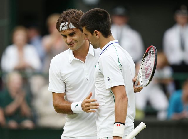 Federer i Đoković na Vimbldonu (©Reuters)
