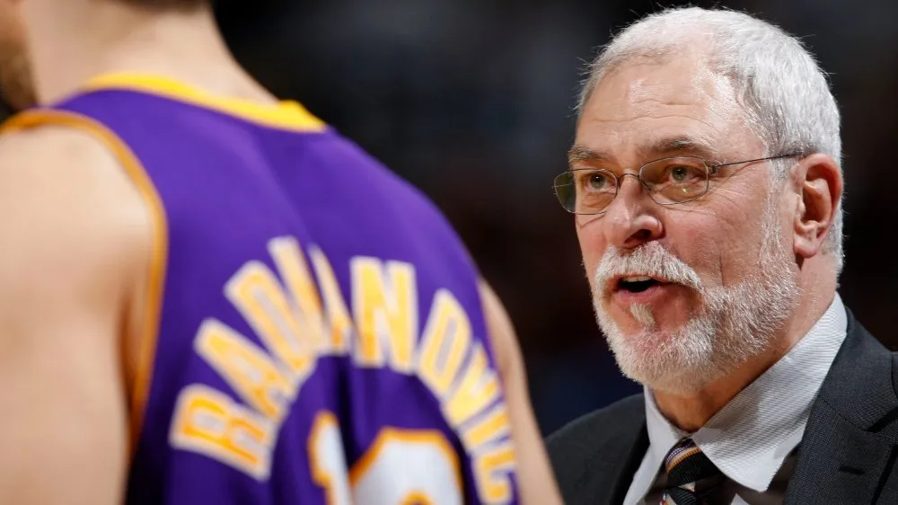 Fil Džekson i Vlada Radmanović (©Guliver Images/AP Photo/David Zalubowski)