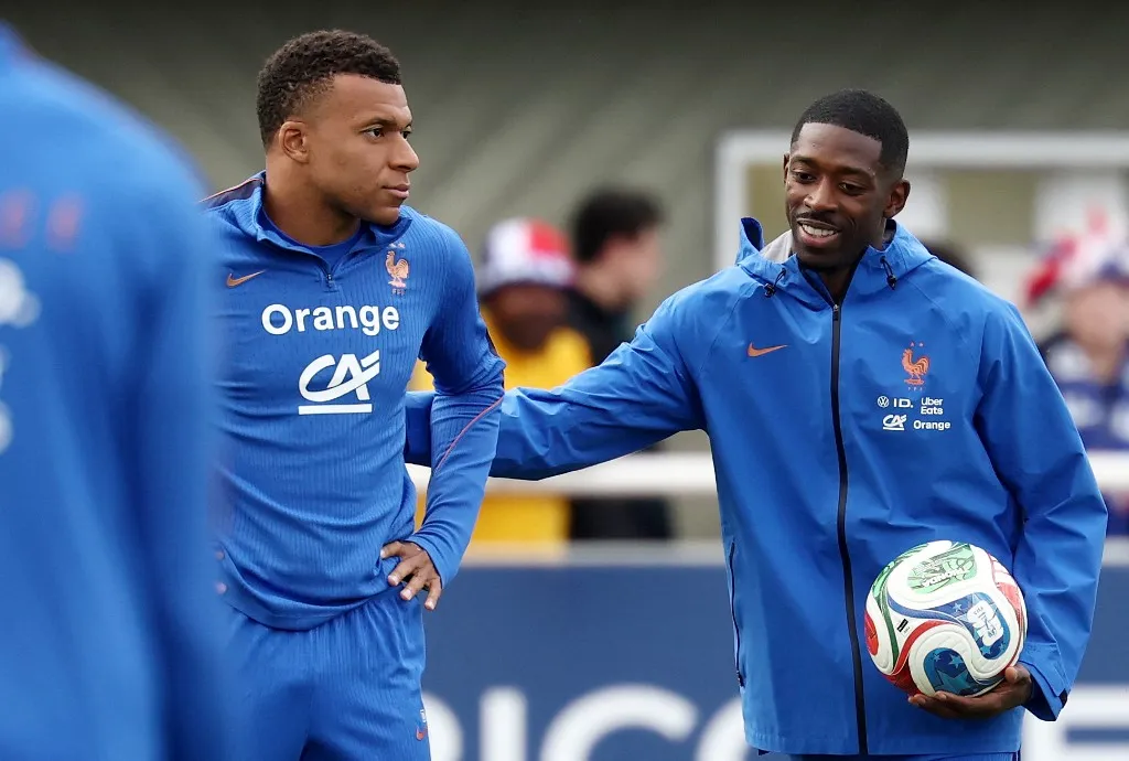 Kilijan Embape i Usman Dembele (©AFP)