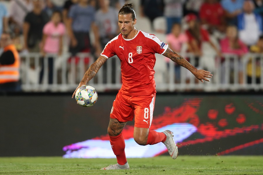 Aleksandar Prijović u dresu reprezentacije Srbije (© MN Press)