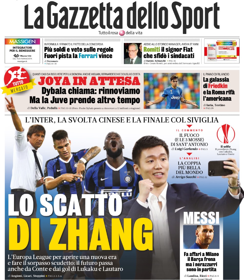Inter prva tema na Apeninima