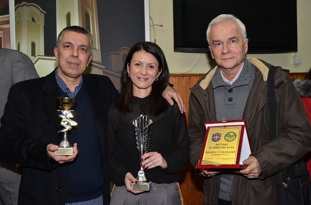 orka Gojković nakon primanja priznanja 2017. godine