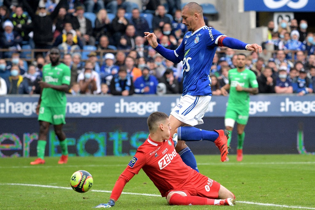 Stefan Bajić je primio pet golova protiv Strazbura (©AFP)